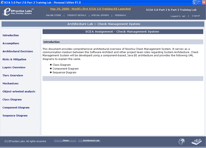 Screenshot of SCEA 5 Part 2 and 3 Certification Training Lab