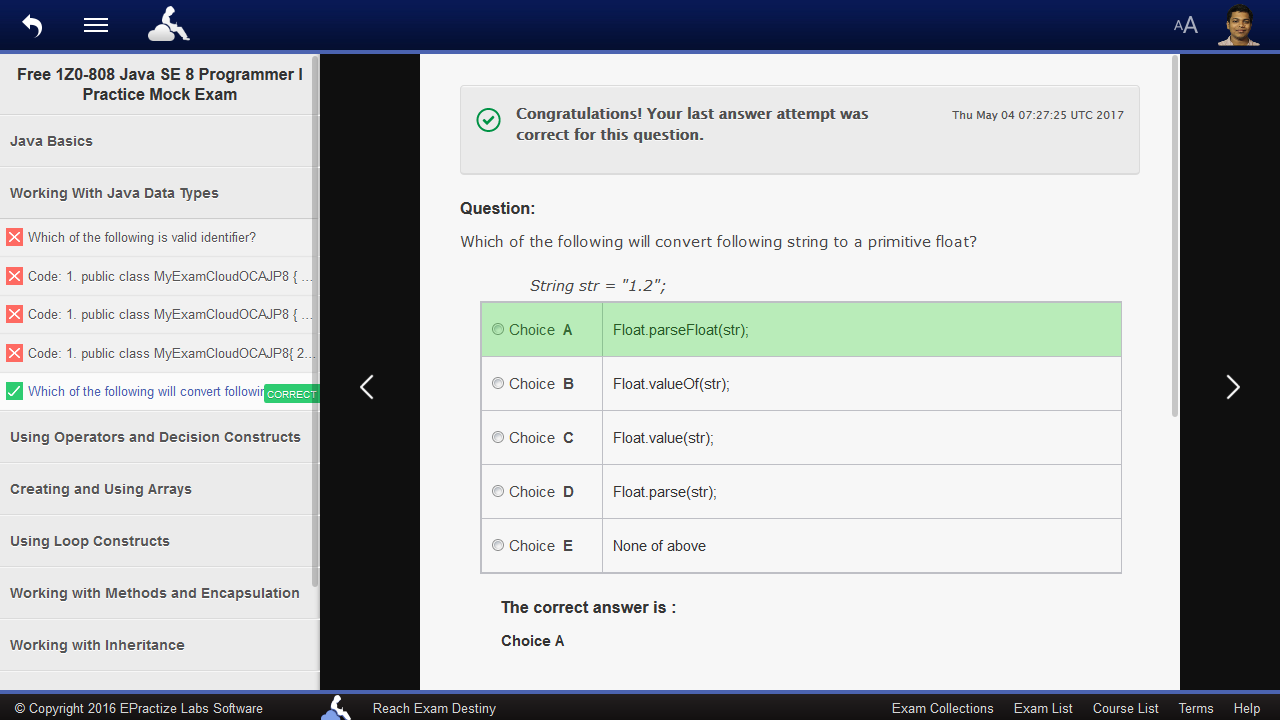 OCPJP 8 Exam Simulator - MyExamCloud